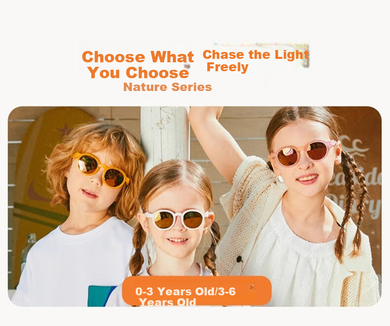 Kigo 2025 Children's Polarized Sunglasses, UV Protection, Children's Day Gift, Sunset Orange (Ages 3-6) 20