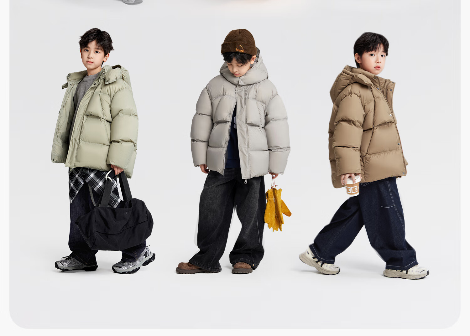 Zuo Xi Boys' Winter Down Jacket New Warm Children's Three-Proof Hooded Puffer Coat Red 140 New Year Outfit 16