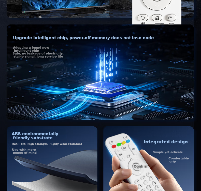 Dongpuli Infrared Remote Control Compatible with Haier TV Models LE32/40A7100L LE50/55A7100L 2