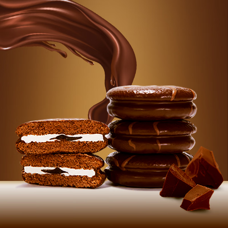 好丽友（orion）可可派6枚180g 营养早餐夹心面包蛋糕点心休闲零食解馋