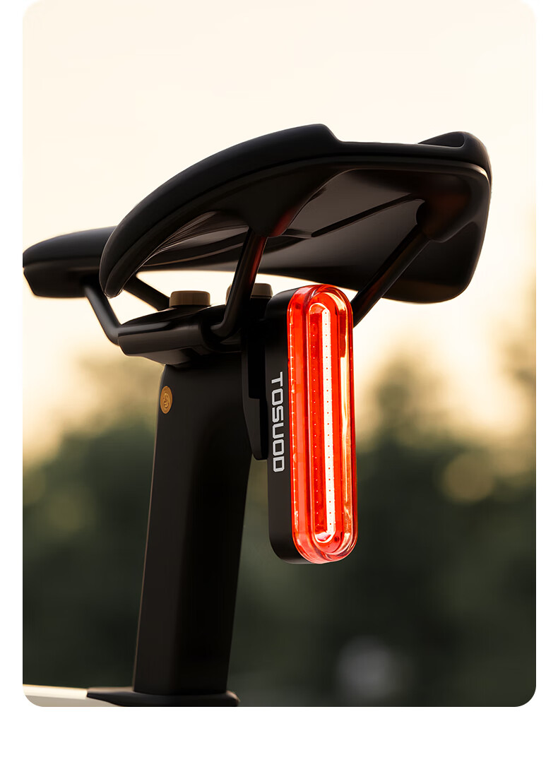 Captain Tas Waterproof Rechargeable Bicycle Tail Light RGB Mountain Road Night Riding High Brightness Brake Sensor Warning Light 14