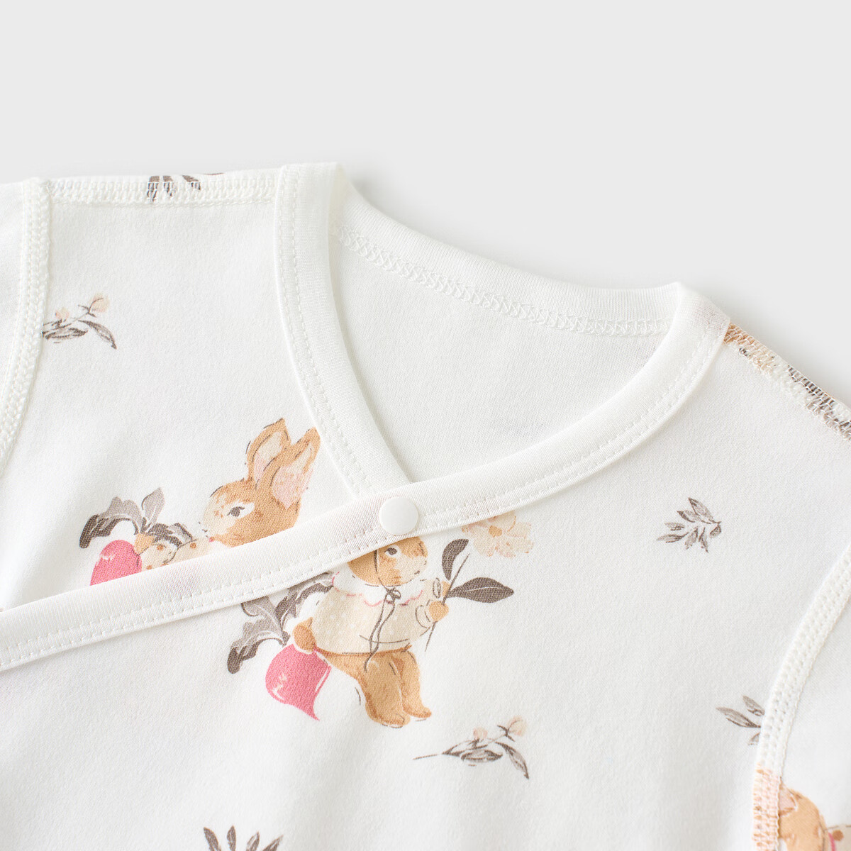 TONGTAI Baby Romper, Spring And Autumn Pure Cotton Newborn Clothes, Infant Bodysuit, Triangle Onesie, Crawling Suit, Pink, 59cm