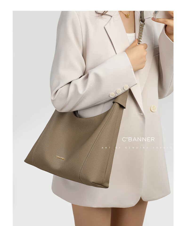 C.BANNER Leather Handbag, Women's Large Capacity Crossbody Dumpling Bag, Shoulder Tote, Practical Birthday And Mother's Day Gift for Mom 2