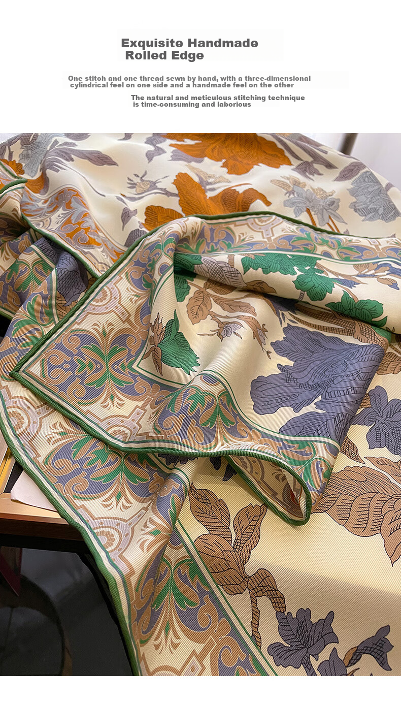 Hangsilu 22 Micron Silk Scarf for Women, Iro Silk Shawl, Birthday Gift for Mom And Elders, High-End Mid-Autumn Festival Present 8