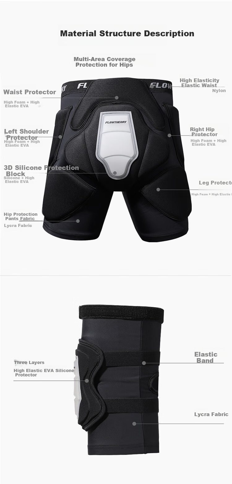 Flow Theory Ski Protective Gear, Unisex Upgraded EVA Professional Sports Protective Equipment, Skiing Hip And Knee Pads, Skiing Equipment Set 18