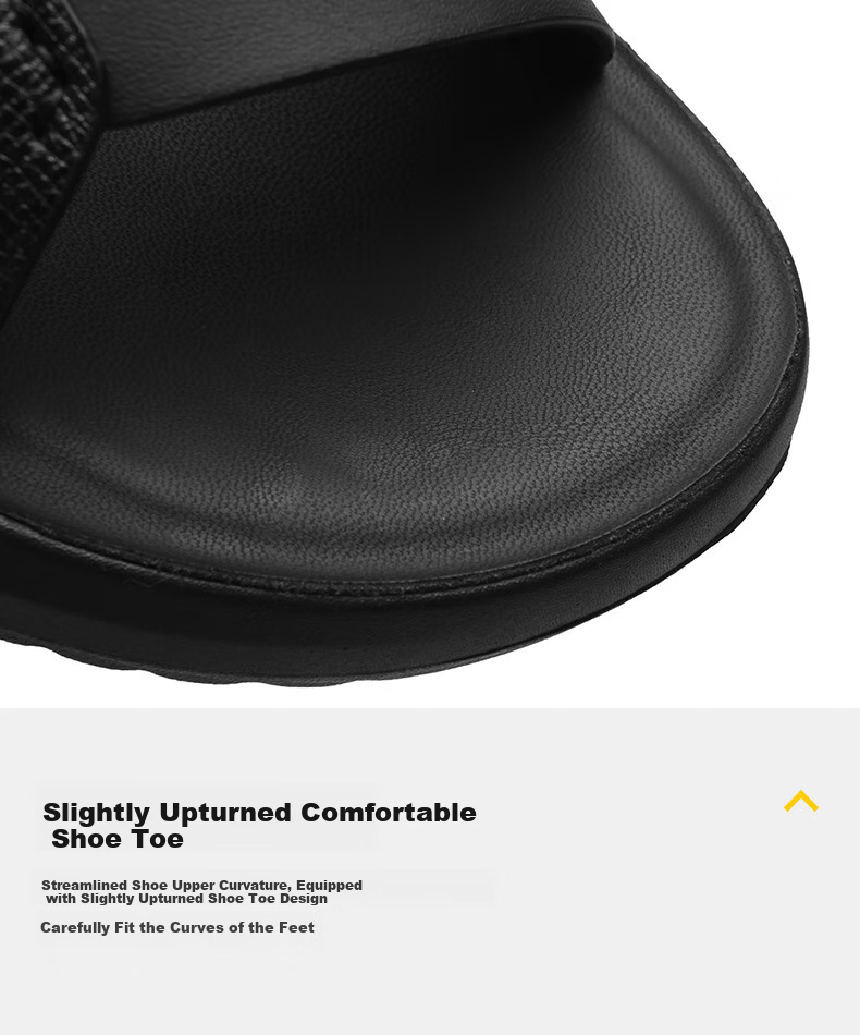 HLA Summer Sandals for Men, Outdoor Breathable Beach Shoes, Men's Slip-On Sandals, T026 Black Size 42 11
