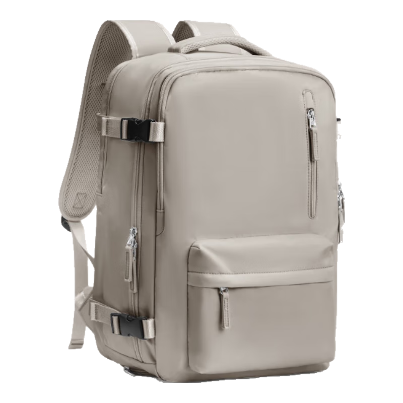 Landcase Travel Backpack Men Large Capacity Double Shoulder Bag Short Trip Business Luggage Multifunctional Laptop Bag Women 5162 Gray Brown