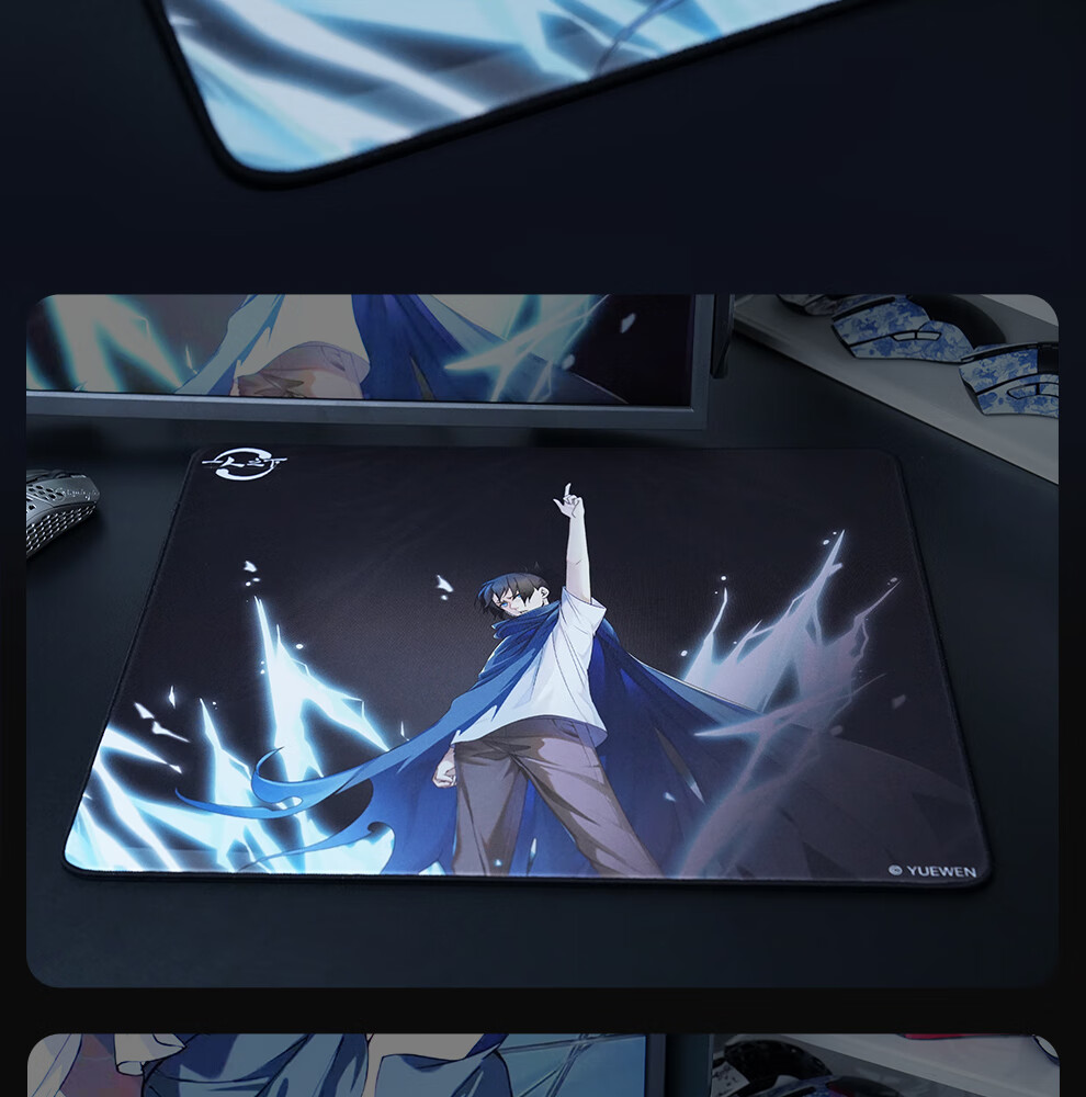 Zhenhuo [Yi Ren Zhi Xia × Zhenhuo Esports] Officially Licensed Co-Branded Professional Gaming Mouse Pad Anime Pendant Wang Ye Battle Pose 490*420*5mm 14