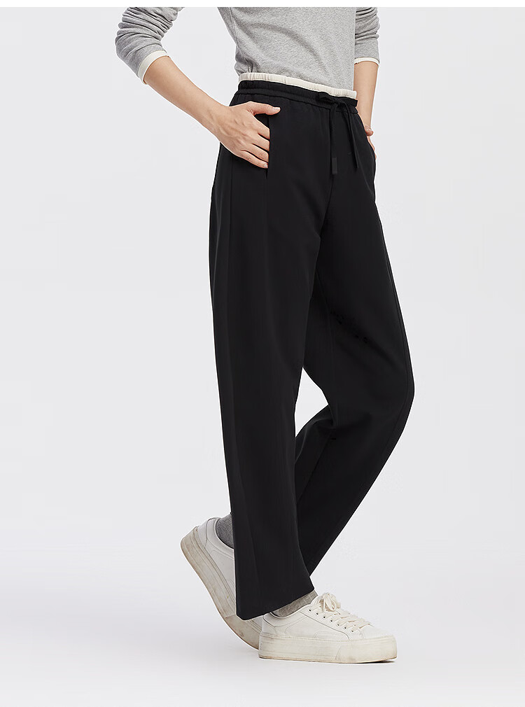 Semir Senrou Cotton | Mall-Matching Casual Pants for Women with Side Slit And Curved Knife Design, Loose-Fitting Long Pants for Autumn 2025, 101525127011A 5