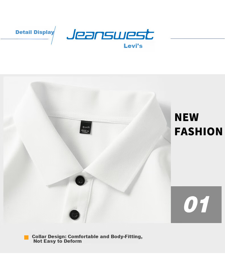 Jeanswest Short-Sleeve Polo Shirt for Men, 2026 Summer Fashion Casual Quick-Dry Versatile Top, Gray-Green, XL 9
