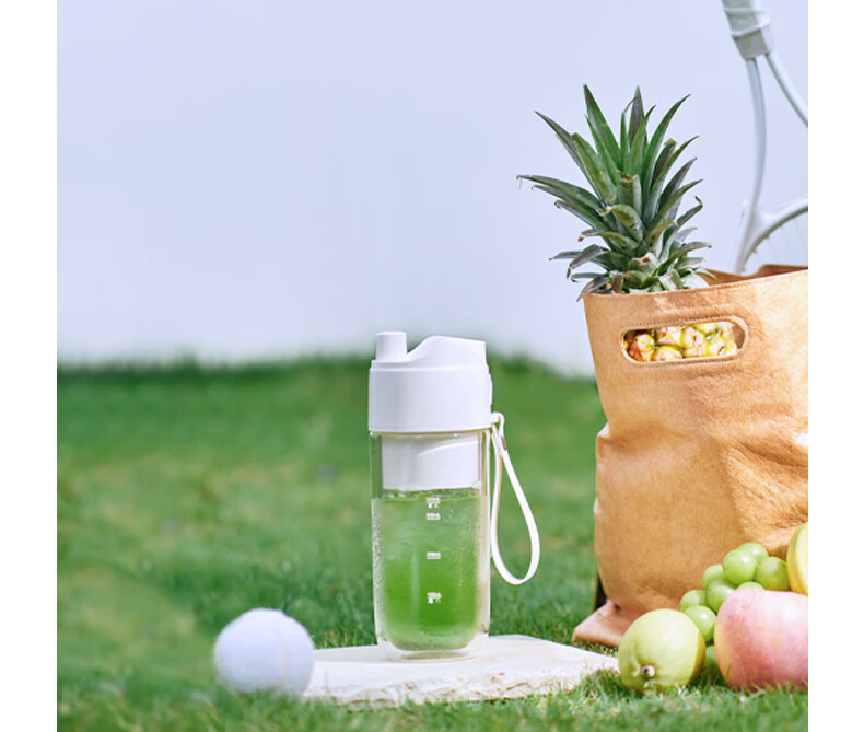 Olayks Instant Double-Layer Glass Juicer Cup Hollow Insulated Portable Juicer Multifunctional Small Household Juice Blender Fresh Fruit and Vegetable Juicer with Ice Crushing Travel Cup 3