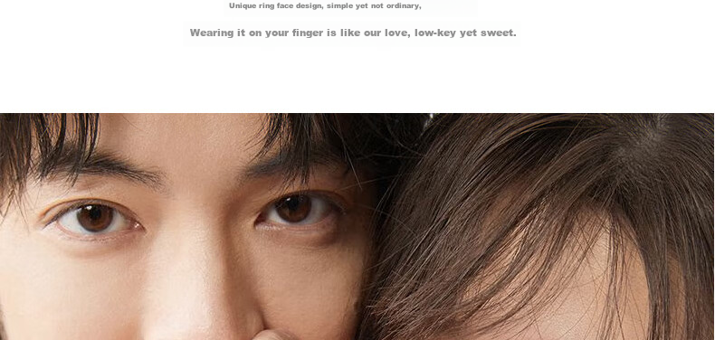 Fanci Romantic Couple Rings, One Pair Plain Frosted Versatile Birthday Confession Anniversary Gift for Boyfriend Girlfriend 21