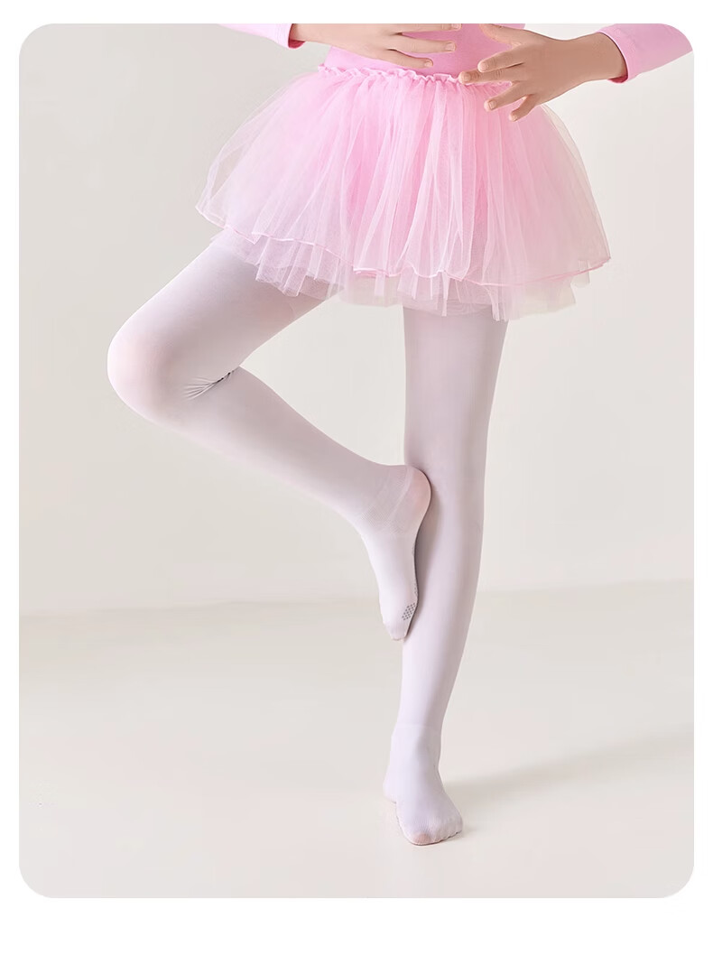 Dingguagua Children's Dance Tights Summer Pantyhose Girls Ballet Practice Socks White Leggings Stockings 15