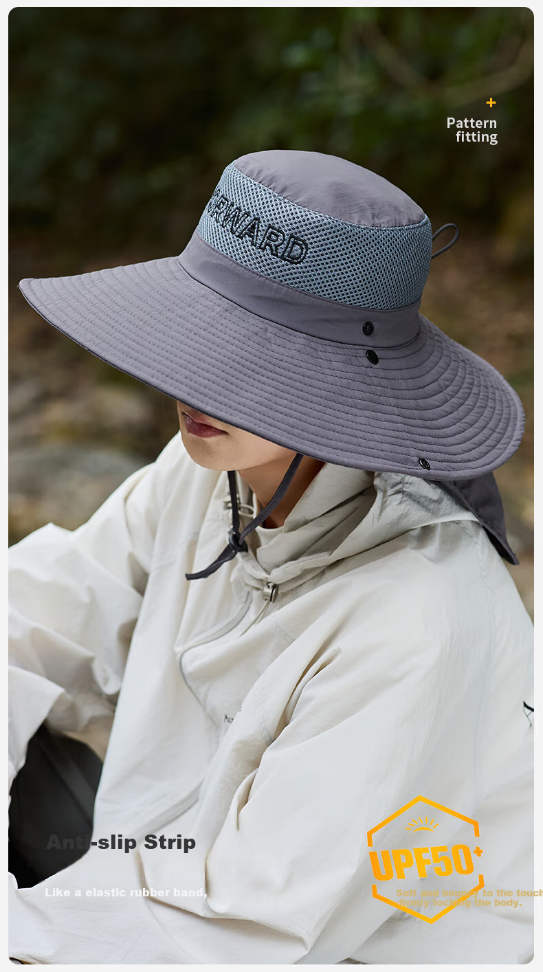 GRGN Sun Protection Hat for Men, Sun Visor Hat, Fishing Hat, Hiking Cap, Sun Hat, Outdoor UV Protection Wide Brim Hat for Me 3