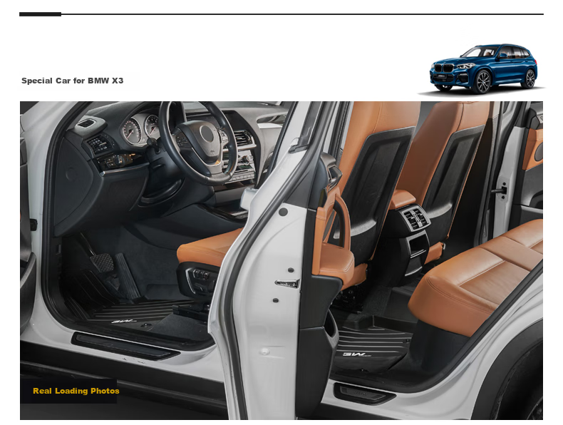 3W BMW New 5 Series 5305 25Li520 Long Wheelbase Dedicated TPE Car Floor Mats + Meinis Carpet for 2018-2023 Models Beijing Configuratio 13