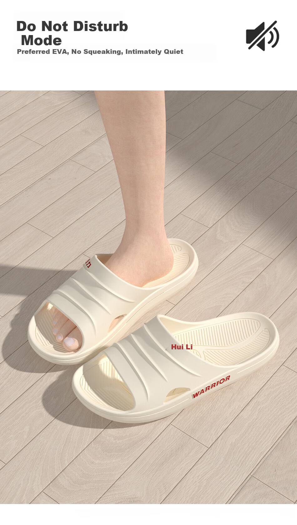 Huili Women's Slippers, Non-Slip Home Use, Odor-Free, Bathroom Slide Sandals, Eva Outdoor Beach Sandals, Purple, Size 36-37 11