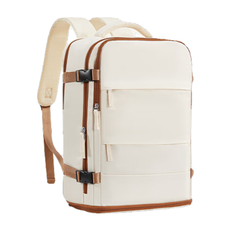 Landcase Backpack Travel Bag Large Capacity Men's Women's Multifunctional Laptop Bag Short Trip Business Luggage 1637 White Zong