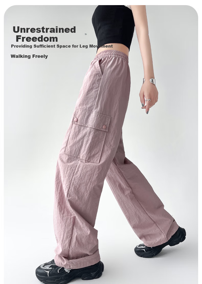 Langsha Women's Workwear Pants Spring Summer 2026 High Waist Wide Leg Sports Pants Slimming Outdoor Commuter Casual Trousers for Women 6