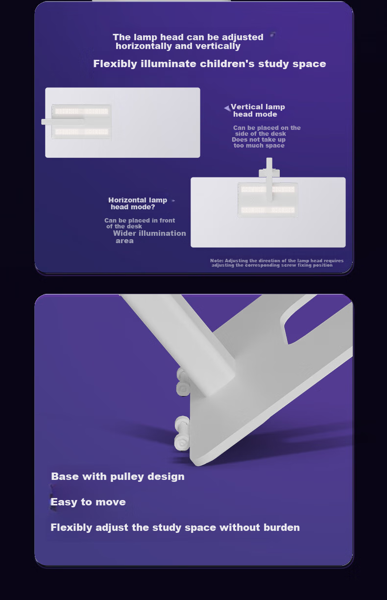 Panasonic Floor-Standing Eye Protection Lamp Premium Edition, Purple Light 150W, Large Panel, Full Spectrum Eye Protection Study Lamp 24