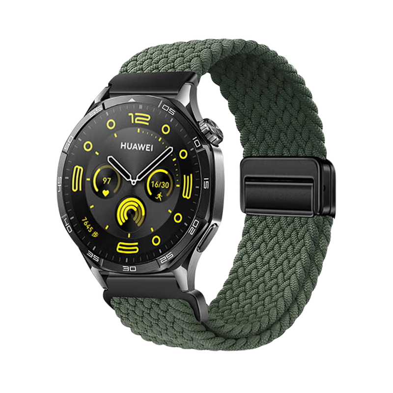 ALittleFlower Compatible with Huawei GT6/GT5Pro Watch Band, 46/48mm, Suitable for Huawei Watch 4/4Pro/3/GT4/GT5Pro/GT3/2Pro, Woven Magnetic Camouflage Strap