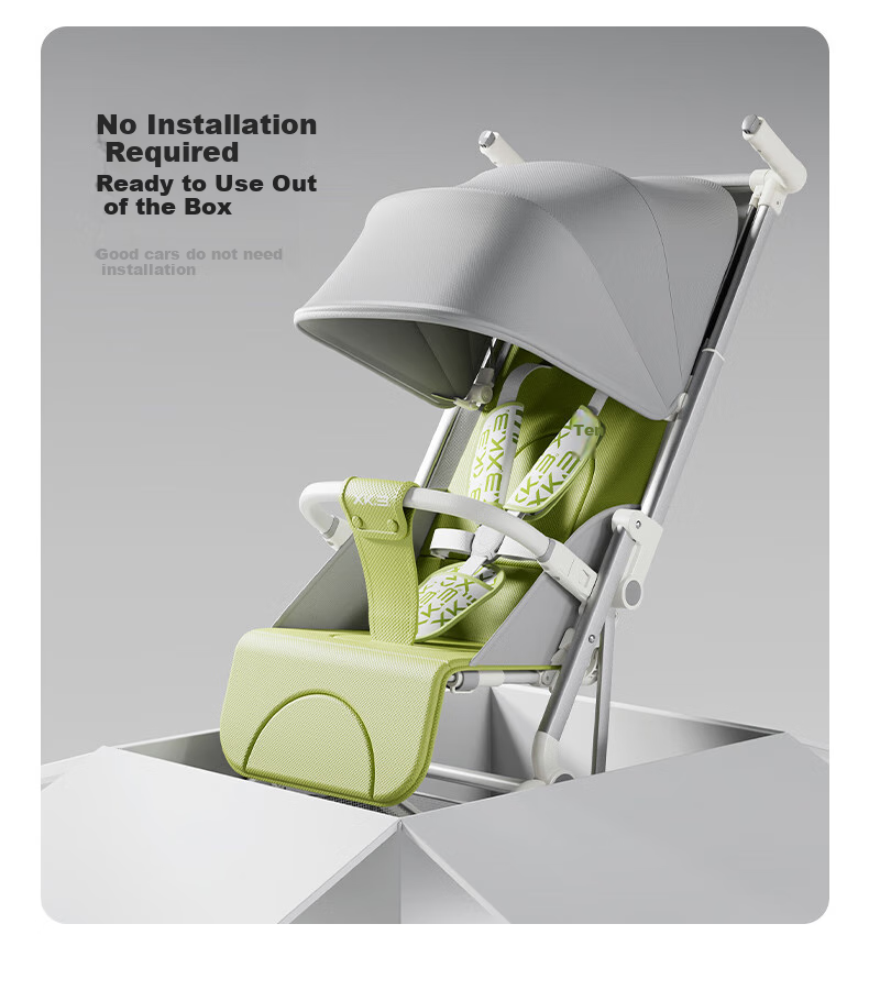 Dodoto Stroller for Boys And Girls, Lightweight, Can Sit Or Lie Down, Airplane-Friendly, Baby Walking Aid M9 Gold Black 17