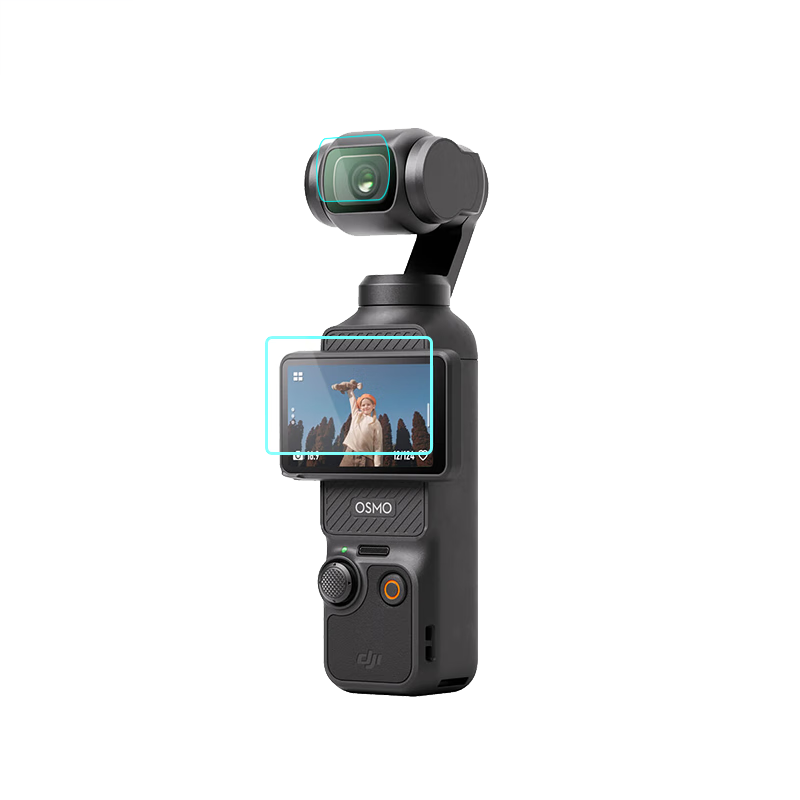 JJC Tempered Glass Screen Protector and Lens Film for DJI Pocket 4 Osmo Pocket 3 Action Camera Accessories