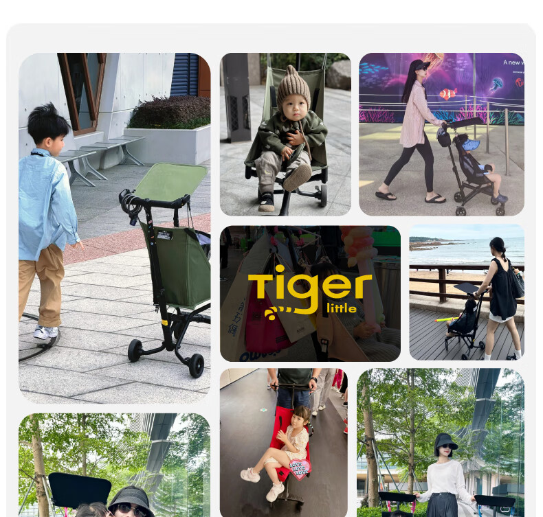 Xiaohuzi Ultra-Light Easy Fold No-Check-In Sunshade Cradle Stroller T18 Military Green 3