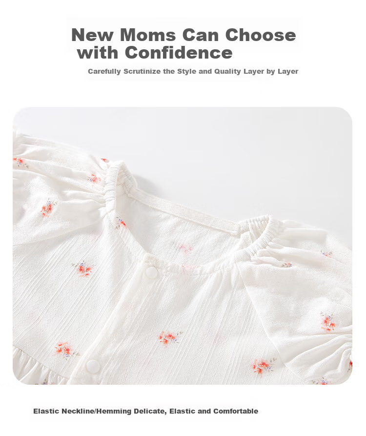 Qiaojiaoya Baby Clothes, Summer Thin Style, Newborn Onesie, Full Moon Girl Baby Summer Romper, Breathable Skin-Friendly Pajamas 4