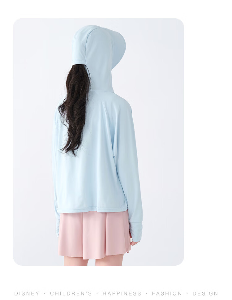 Disney Girls' Summer Sun Protection Jacket Ice Silk Sunproof Hoodie Judy Cooling Breathable PBZPY3103 Blue Size 120 15