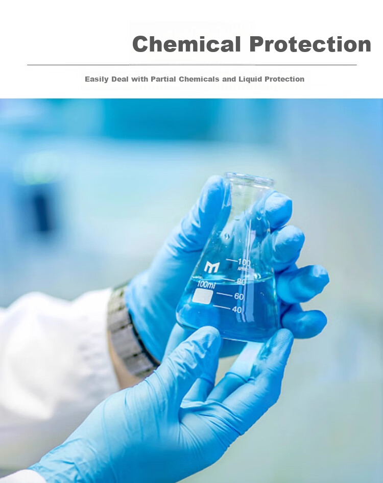 Ansell 4472 Disposable Nitrile Gloves, Thickened Wear-Resistant Food Grade Household Laboratory Inspection Protective Gloves 447X (100 Pieces/box) M 8
