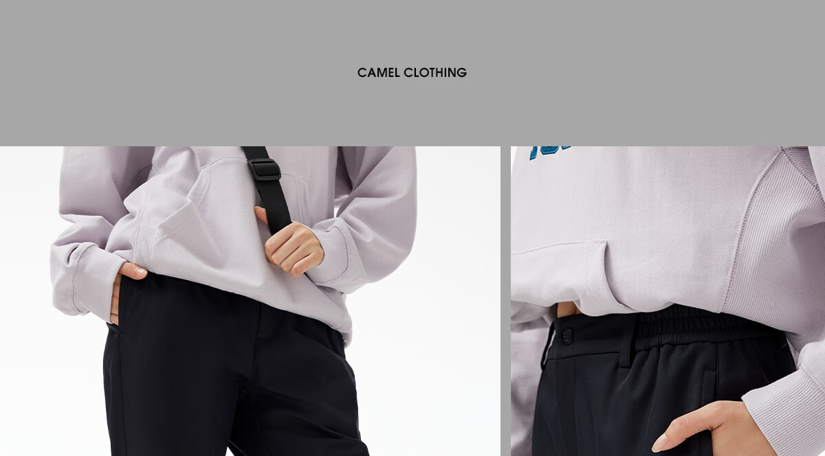 CAMEL Outdoor Softshell Pants Men Autumn Winter Windproof Waterproof Fleece Lined Warm Anti-Static Stretch Straight Leg Hiking Pants Women 9