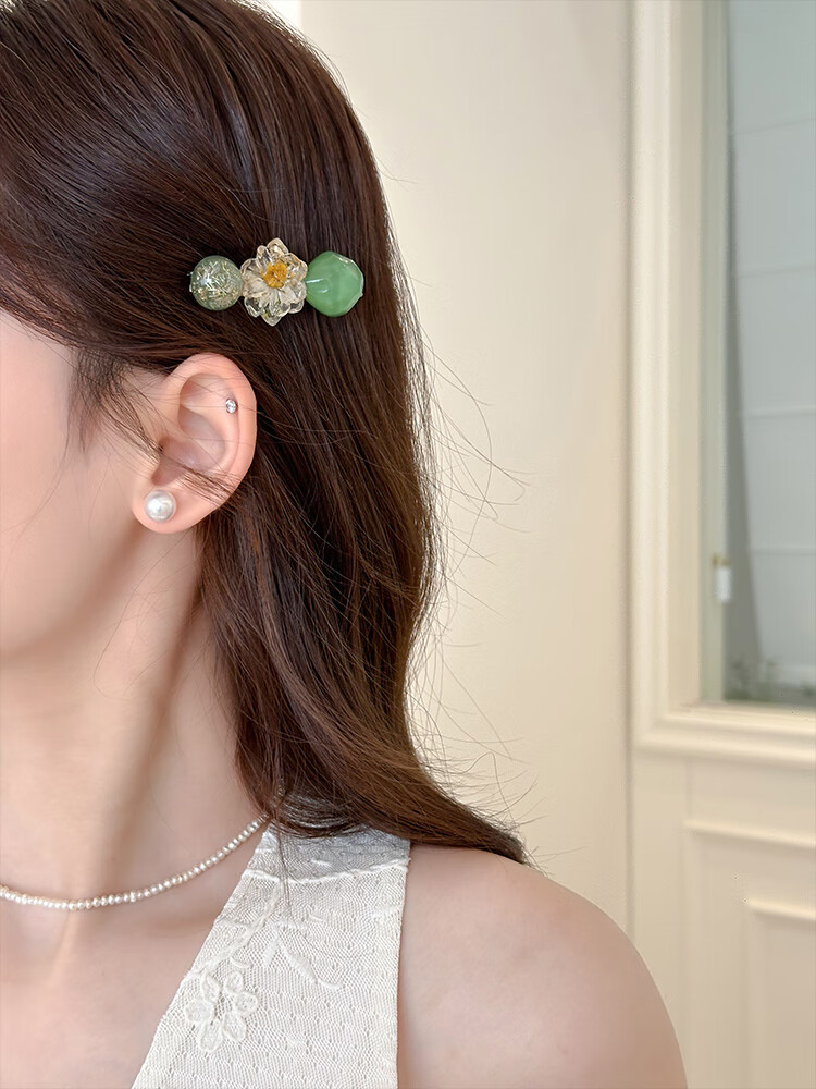CHIMERA Handmade Daisy Side Bang Hair Clip Fragmented Hairpin Fresh Hair Accessory Hairpin for Women Valentine's Day Gift 1