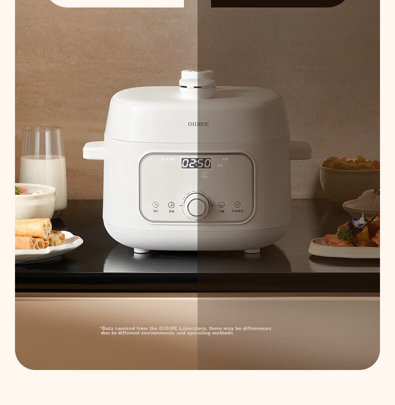 OIDIRE (Oudian) Micro-Pressure Rice Cooker, High-Pressure Electric Pressure Cooker, Dual Intelligent Modes for High And Low Pressure, Stainless Steel 3L | Non-Coated (Stainless Steel Inner Pot) · Cloud Soft White 26