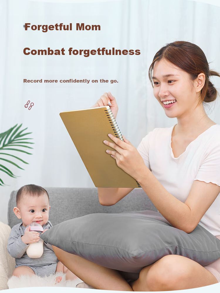 Weikeduoli 2 A5 Feeding Record Books for Baby Boys, Breastfeeding Diary, Newborn Growth Record Manual, Infant Supplementary Food Feeding Book, Soft Spiral Notebook, Can Record 100 Days [Internet Bestseller] 4