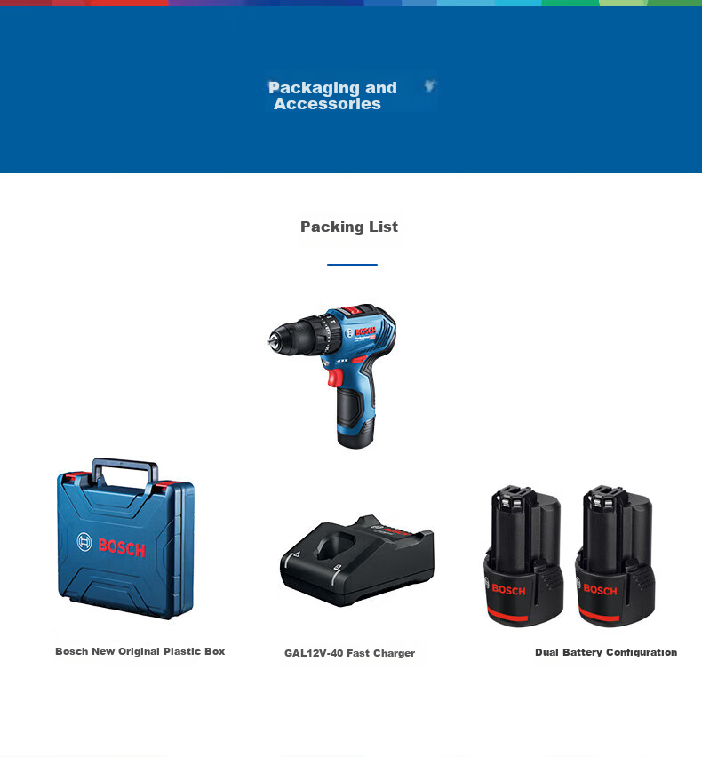 BOSCH Impact Drill Electric Screwdriver Hand Drill for Wood Steel Metal Drilling GSB 12V-30 12V Lithium Battery Dual Power 7