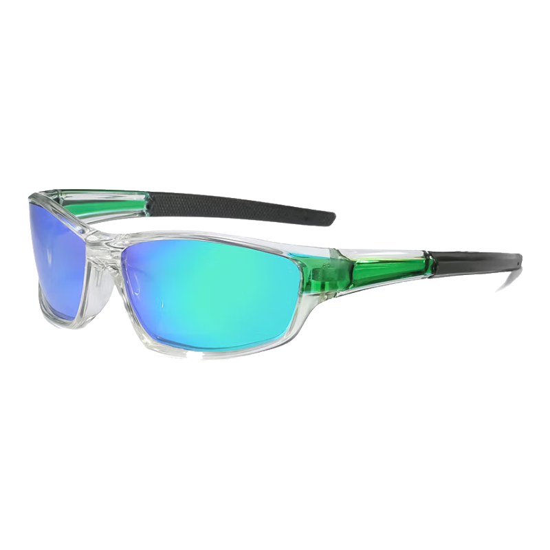 LOVECRAFT Polarized 620-Transparent Frame Green Film, Fishing Glasses for Men And Women, Coated Cycling Motorcycle Sunglasses Lure Glasses