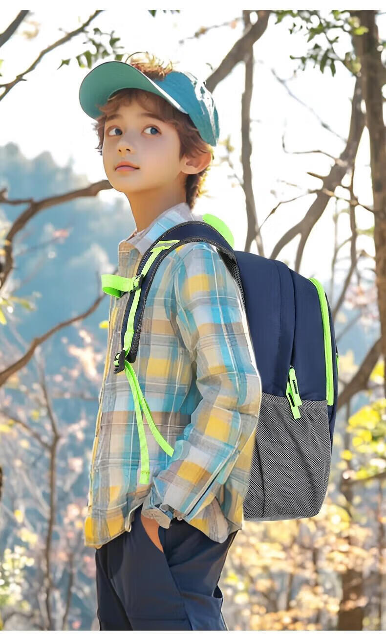 361° Student Backpack Boys Hiking Outdoor Spring Outing Ultra-Light Primary School Double Shoulder Bag Tutoring Travel Bag 11