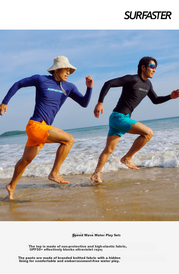 Sulang Men's Swimwear, Hot Spring Diving Suit, Surfing Sun Protection Jellyfish Beach Seaside, Long-Sleeve Swimwear, Navy Blue Starry Sky, L 7