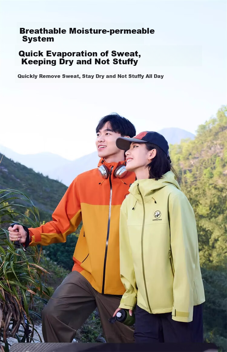 CAMEL Panda Single-Layer Windbreaker, Outdoor Windproof And Waterproof Mountaineering Cycling Jacket A35BA18158, Nebula Purple, Size S 7