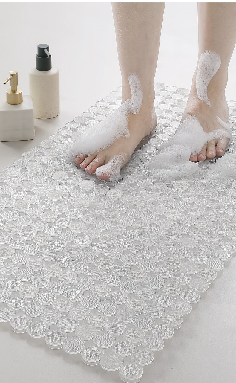 Boneng Bathroom Non-Slip Mat, Shower Room Foot Pad, Elderly Bathing Anti-Fall Mat, Bathroom Mat, Square 36x80cm 15