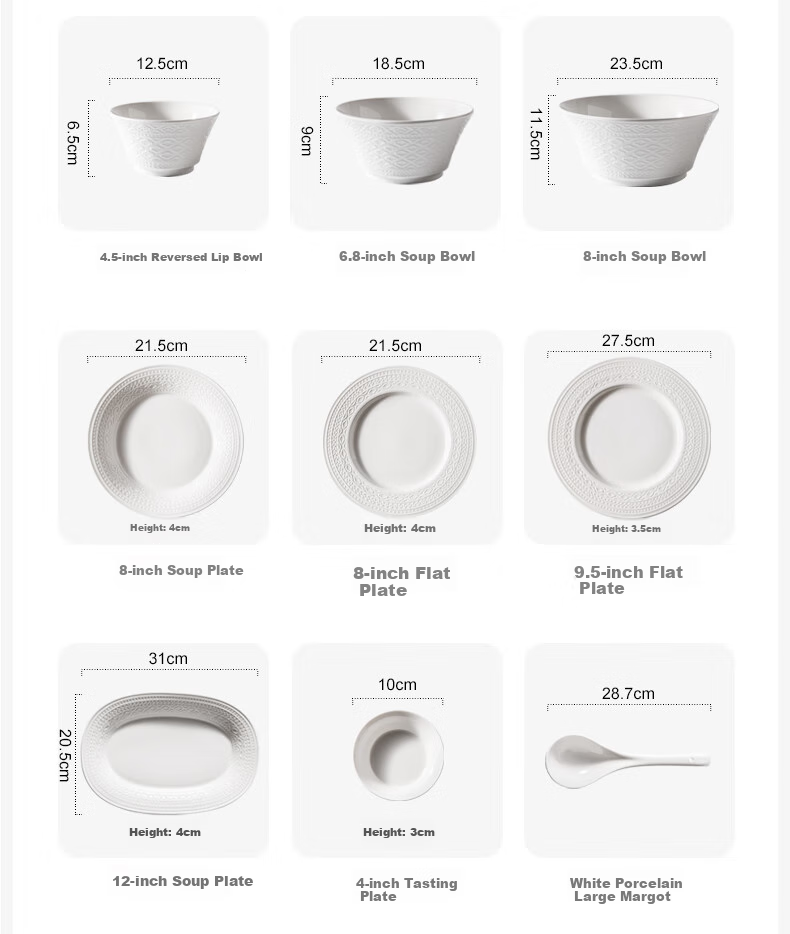 JIWUSENLIN Ceramic Bowl And Plate Set with Chopsticks, Complete Tableware Set for Home Use, Housewarming Gift Box, Muyun 43-Piece Set 9