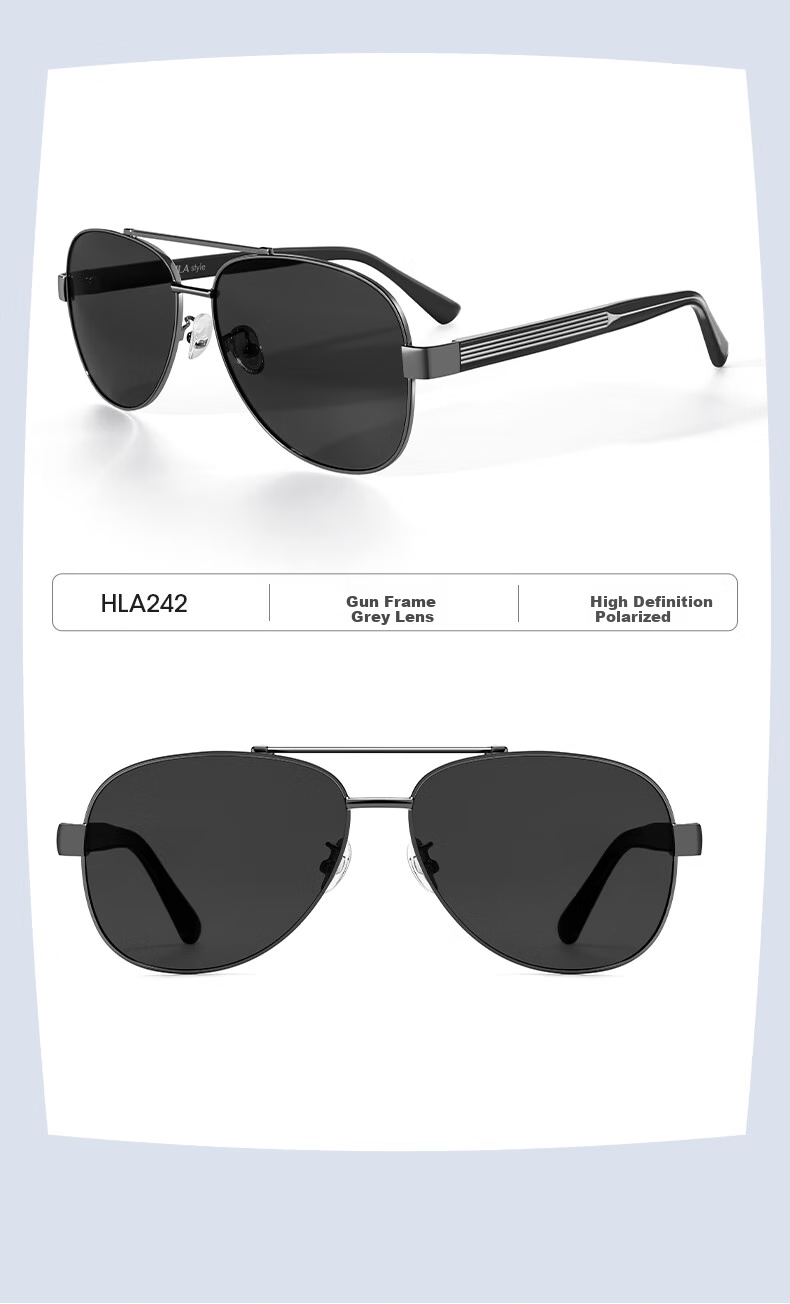 HLA Polarized Sunglasses, High-Quality Sunglasses for Men, Outdoor Driving UV Protection Glasses, Gift, 242 11