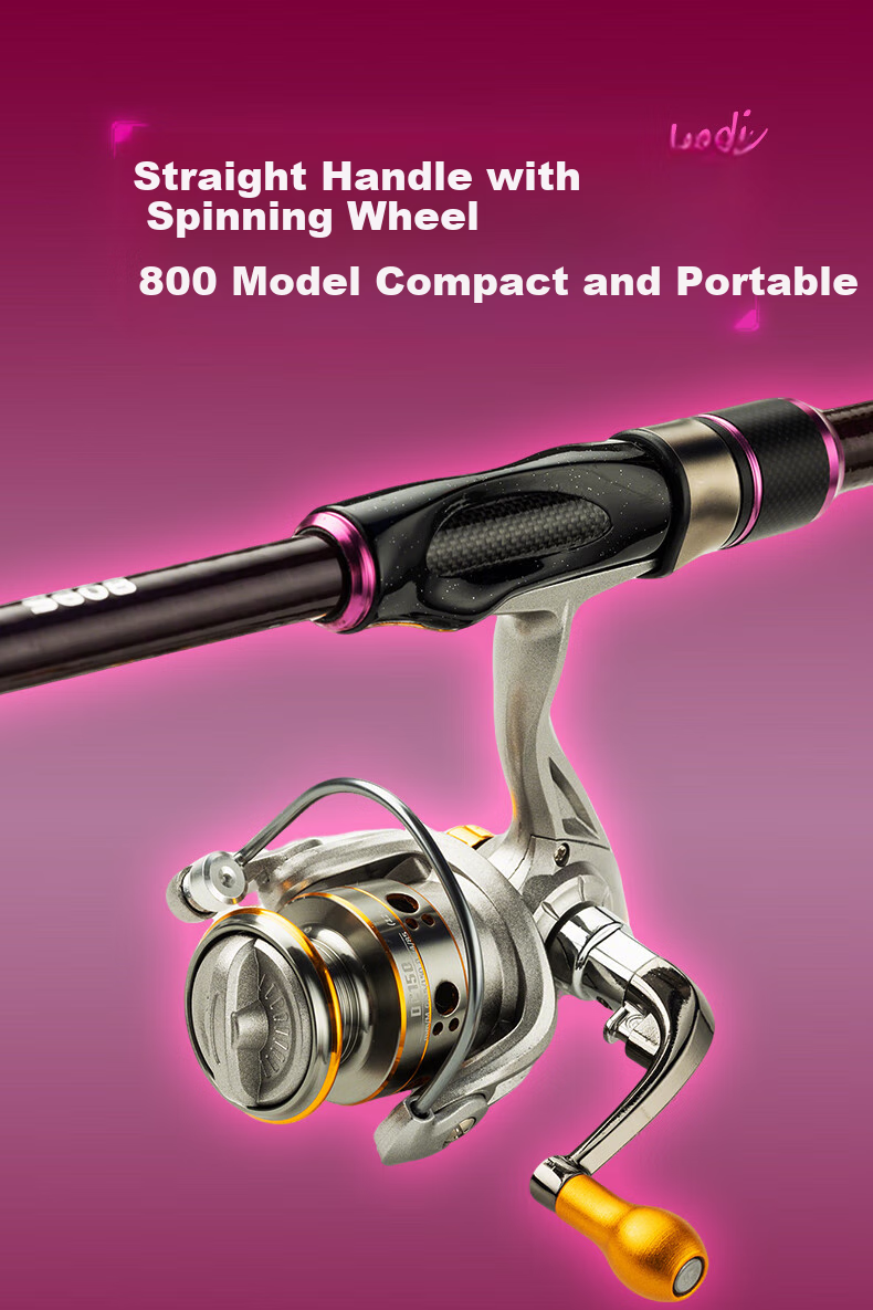 Weilianmeng 1.5-Meter Straight Handle Jihu R Ultra-Short Telescopic Lure Rod, Micro Lure Rod, Sliding Rod, Fishing Pole 18