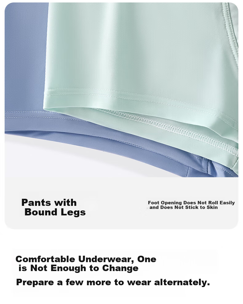 Me Feeling Men's Underwear, Summer Thin Style, Seamless Ice Silk Cool-Feeling Breathable Boxer Briefs, Antibacterial Loose-Fit Large Size Boxer Shorts 15