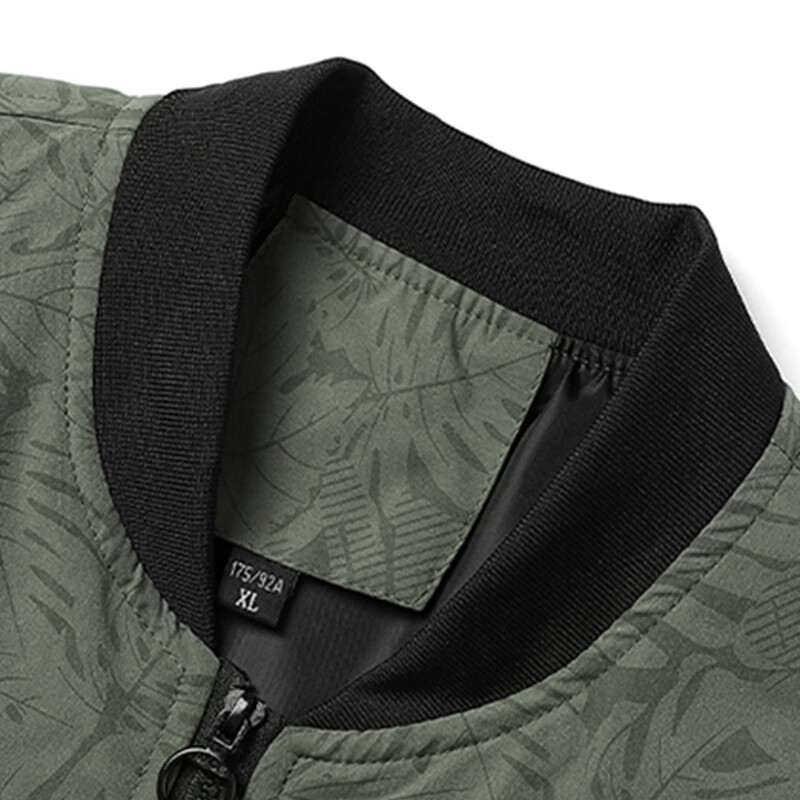 TUCANO Men's Jacket, Spring And Autumn Baseball Collar Camouflage Coat, Outdoor Versatile Comfortable Casual Outerwear, Men's Clothing, Black XL