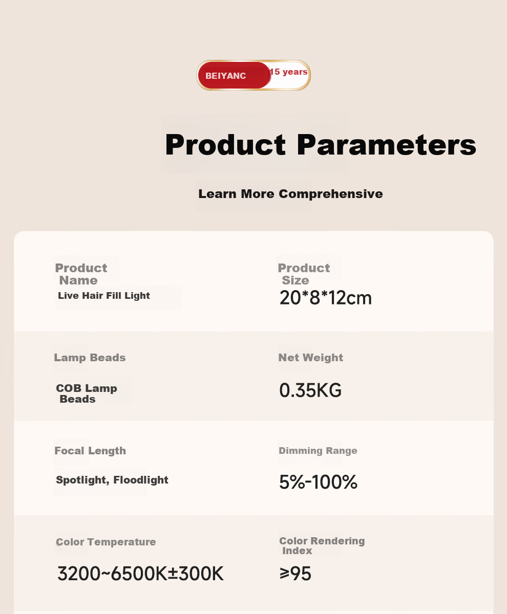 Beiyang Hair Light, Live Streaming Background Atmosphere Light, Live Streaming Fill Light, Host Backlight Contour Light, Goddess Spotlight, Douyin Professional Photography Spotlight, Top Light 28
