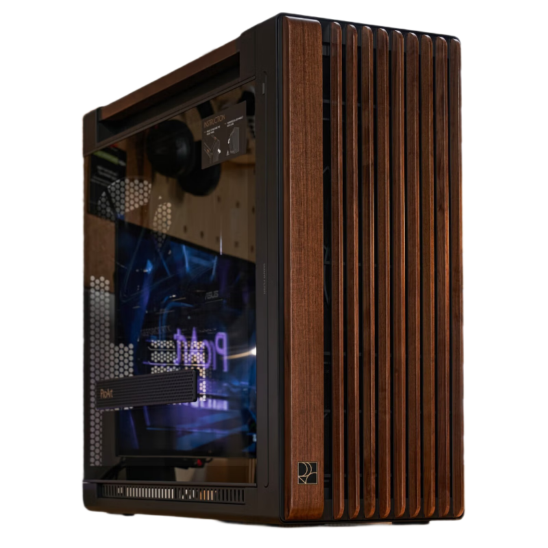 ASUS Chuangmeng 60 PA602 Walnut Art Edition Case, Powerful Cooling, Infrared Dust Detection, Tool-Free Disassembly And Assembly, Power Button Lock, PWM One-Button Setting