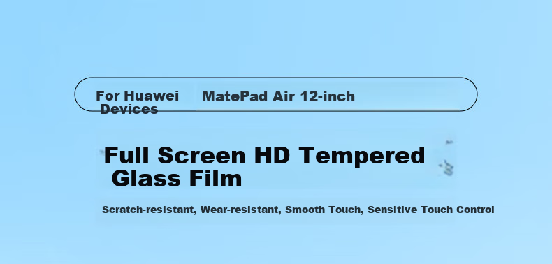 UGREEN Tempered Glass Screen Protector for Huawei MatePad Air 12, 12-Inch HD Tablet Film, Compatible with 2025 New Models And 2024 Full-Screen Version, No White Border, Shatterproof Glass Protective Film 1