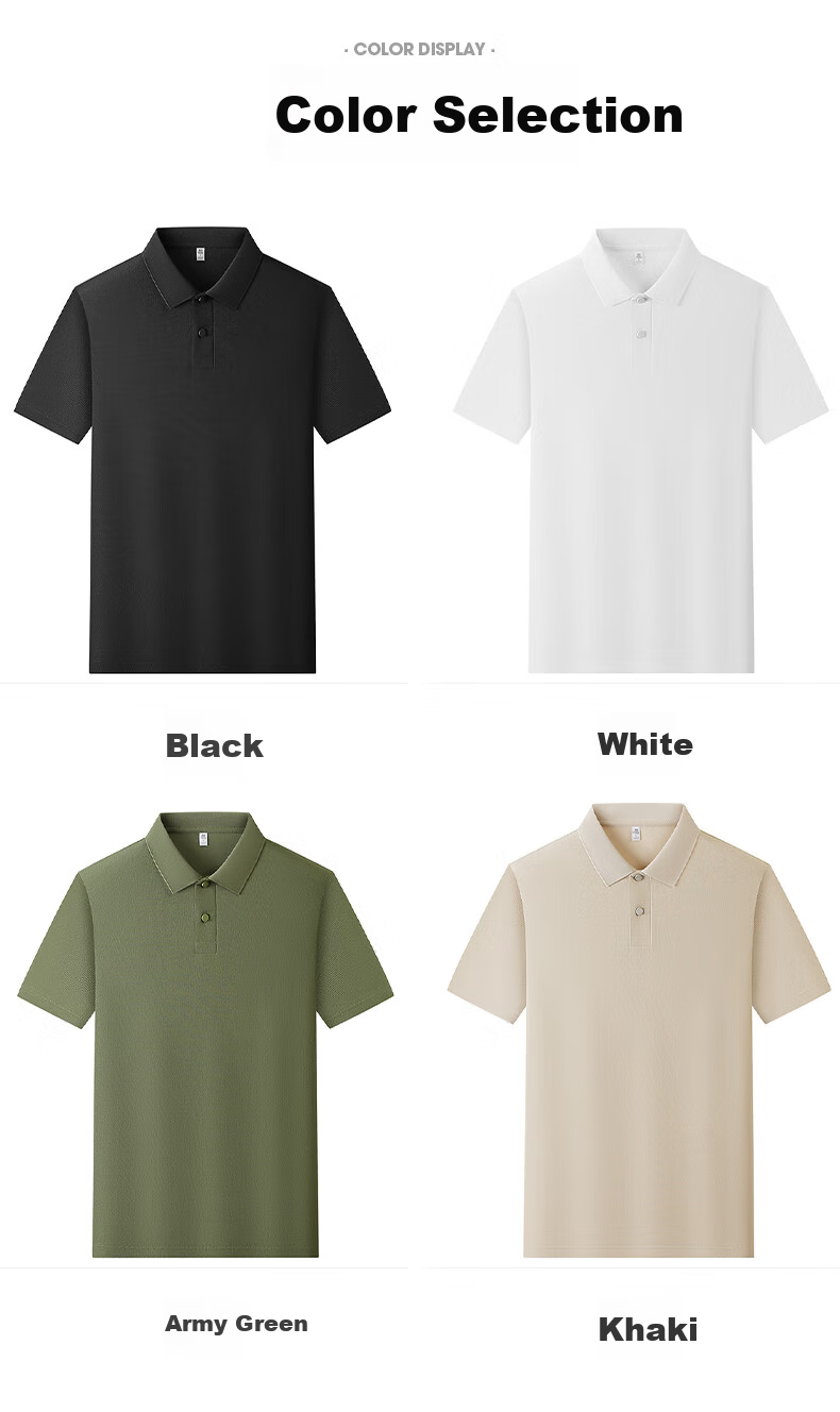 ROMON Short-Sleeve Polo Shirt for Men, New Style 7A Antibacterial Quick-Dry Business T-Shirt for Young And Middle-Aged, Summer 201 White L 8