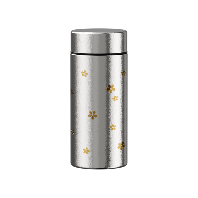 JD Original Pure Titanium Insulated Cup, Compact Water Bottle for Women, Ultra-Light Mini Titanium Cup, Portable High-End Gift, 200mL Cherry Blossom